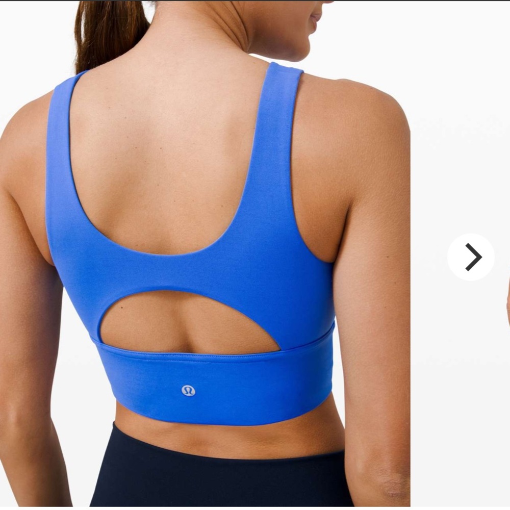 LULULEMON Stronger As One Long Line Bra Medium Support, C/D Cup Wild Bluebell